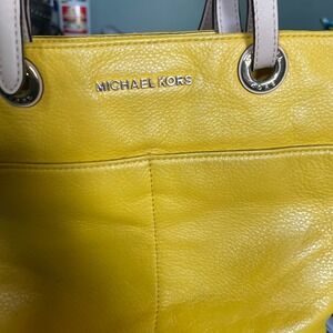 Michael Kors Yellow Leather‎ Shoulder Bag Tote Handbag Designer Purse